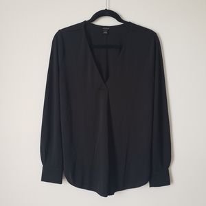 Ann Taylor Black Blouse Long Sleeve